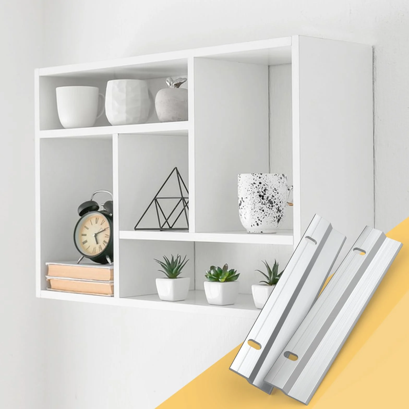 EFUTURETIME 2 pary zacisków Z do zawieszenia do dużych obciążeń 15 cm, wytrzymały system zawieszenia, wieszak w kształcie litery Z ze śrubami do ciężkiej ramy, zagłówka łóżka, lustra, stojaka