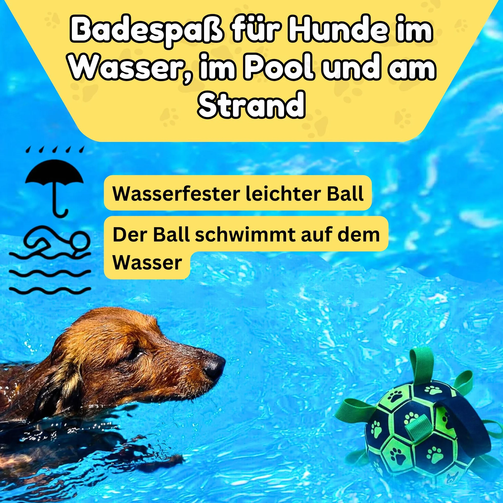 Hundefreund Świecąca Piłka dla Psa 15 cm Interaktywna Niezniszczalna z Pompką