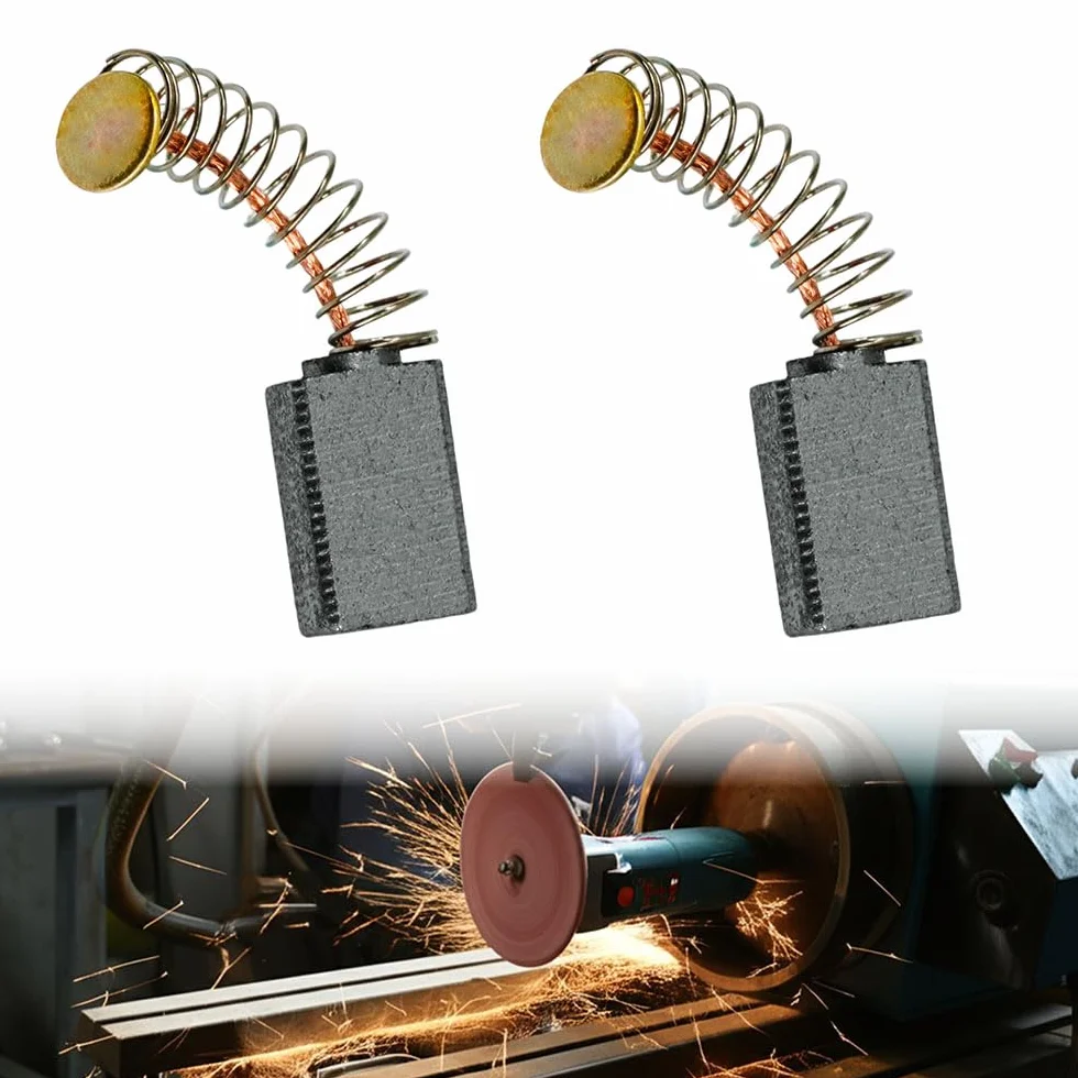 Selyse 12 szczotek węglowych do silników elektrycznych, uniwersalne szczotki węglowe 13 mm x 8 mm x 5 mm, do naprawy silników elektrycznych, trwała jakość i wysoka wydajność