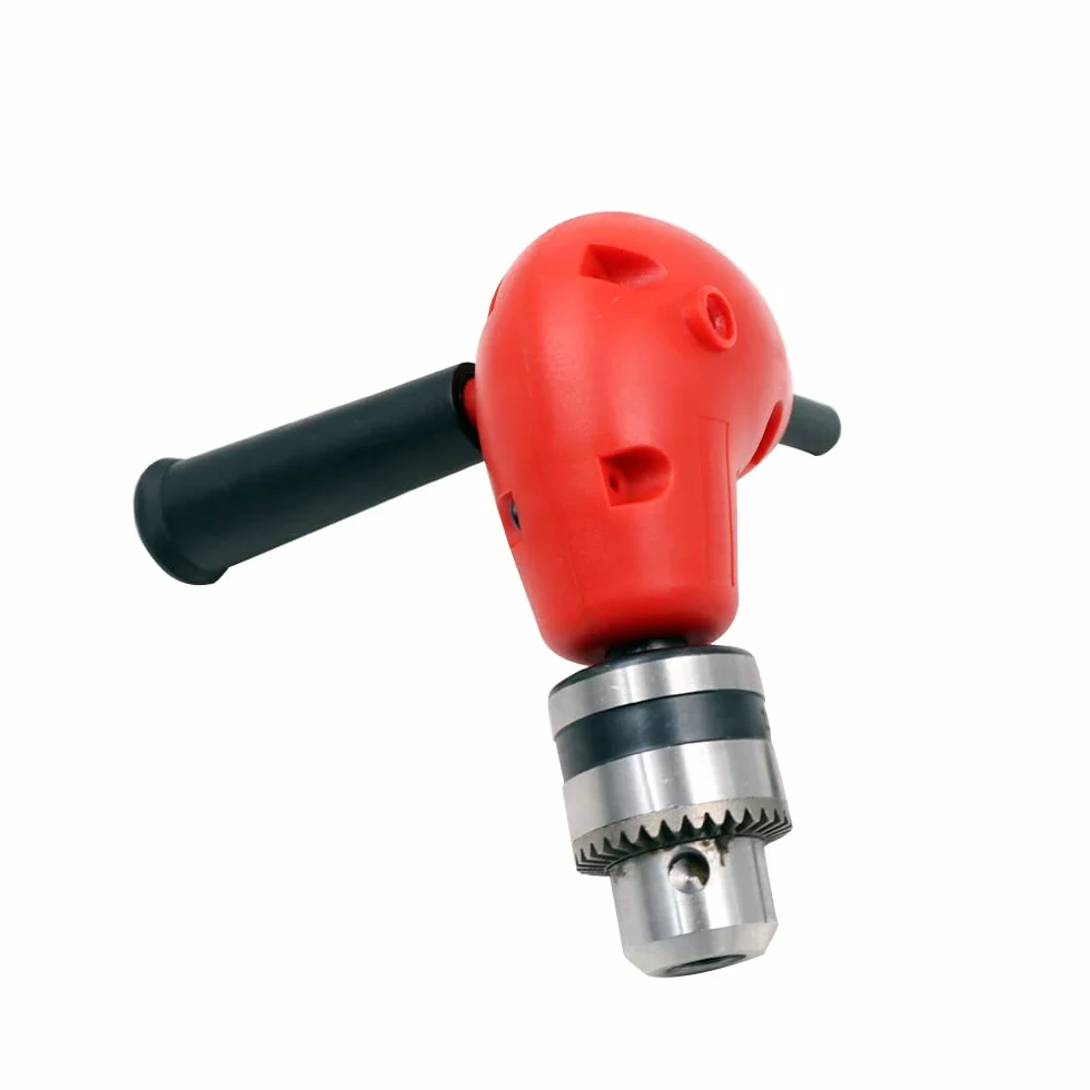 1-10 mm zaokrąglenie 90 stopni z zagięciem pod kątem prostym, przedłużenie, w pełni metalowa podszewka, stal węglowa, adapter do wierteł z trzonkiem 9,5 mm, 3/8 cala, czerwony i czarny
