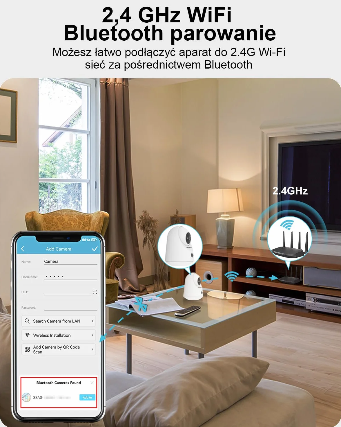 GENBOLT 2K Kameras Bezpieczeństwa WiFi Wewnętrzna, Pan Tilt Kamera dla zwierząt i bateria 5000 mAh, IP Kamera CCTV Niania Kamera dla psa Elektroniczna niania z detekcją PIR