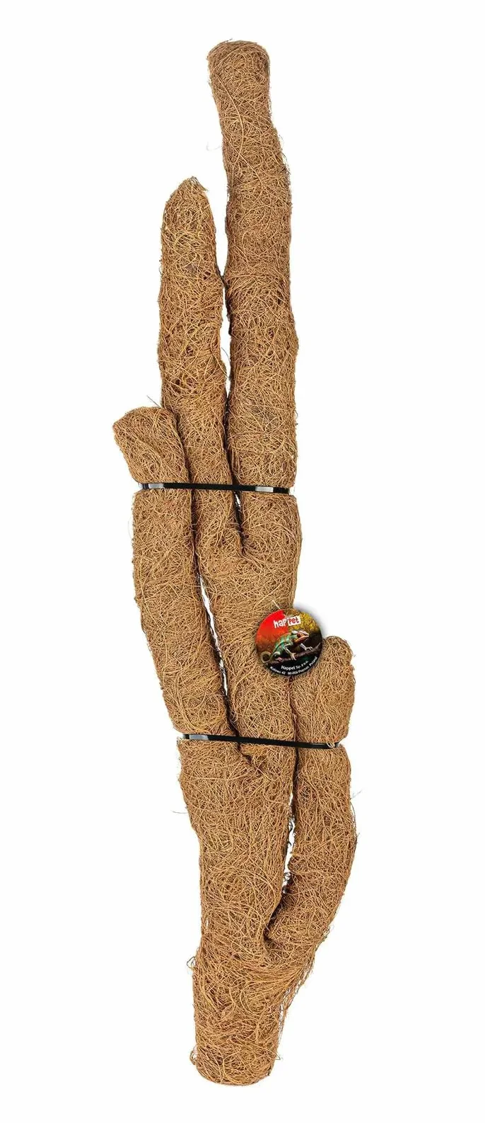HAPPET Gałąź Kokosowa do Terrarium – Naturalna i Elastyczna Dekoracja z Włókna Kokosowego (80 cm, Gałąź)