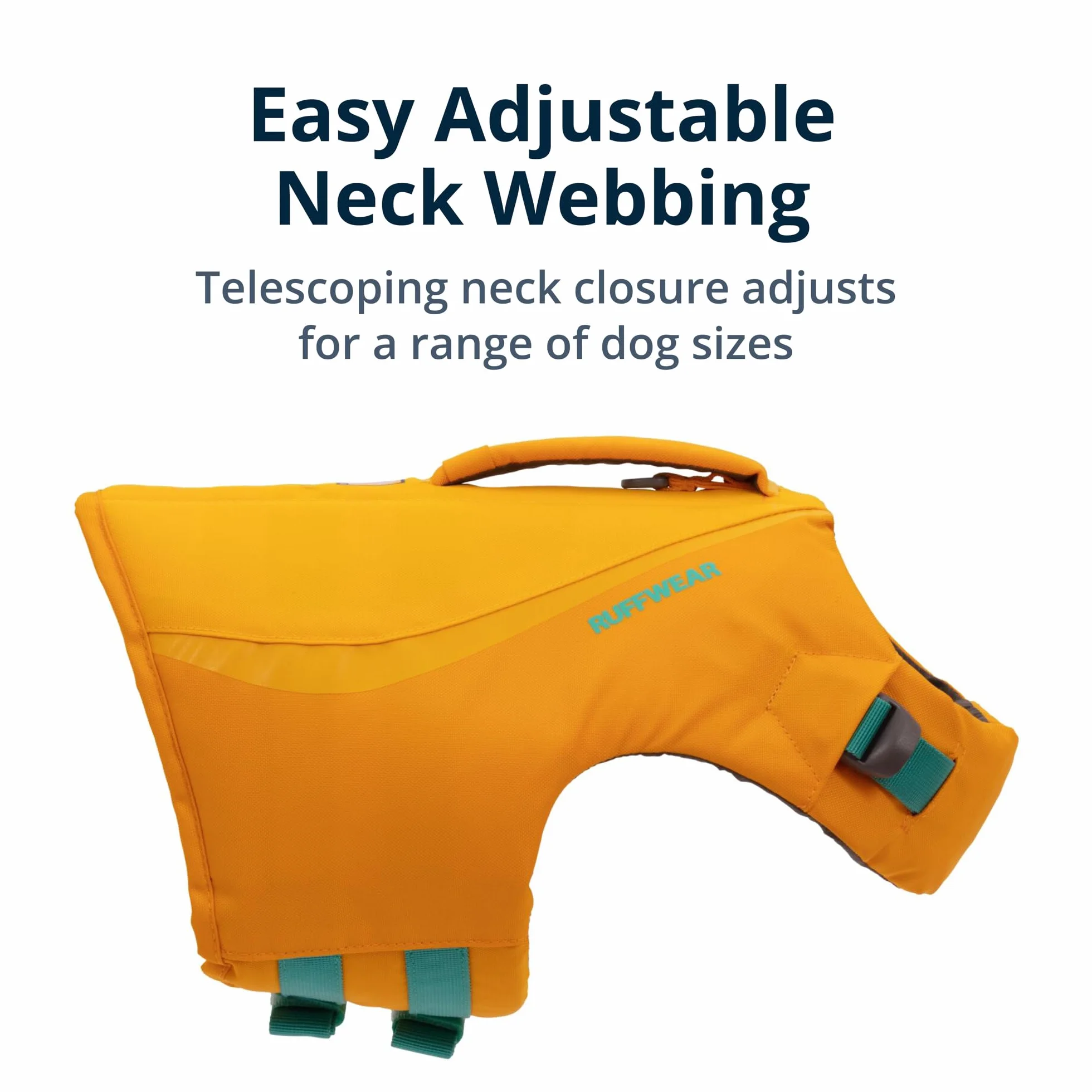 Ruffwear Float Coat kurtka dla psa, wyporność i wyporność, kamizelka dla psa do bezpiecznego pływania, pływania łodzią, sportów wodnych, fala pomarańczowa, XS