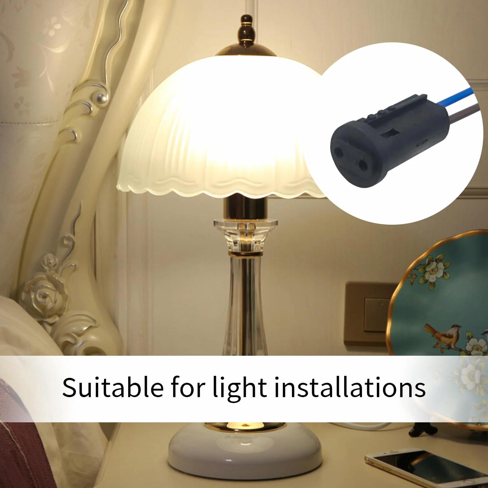Ymwave 20 sztuk gniazda złącza przewodu G4, uchwyt lampy G4, 20 cm, gniazda lampy do halogenowego żarowego LED
