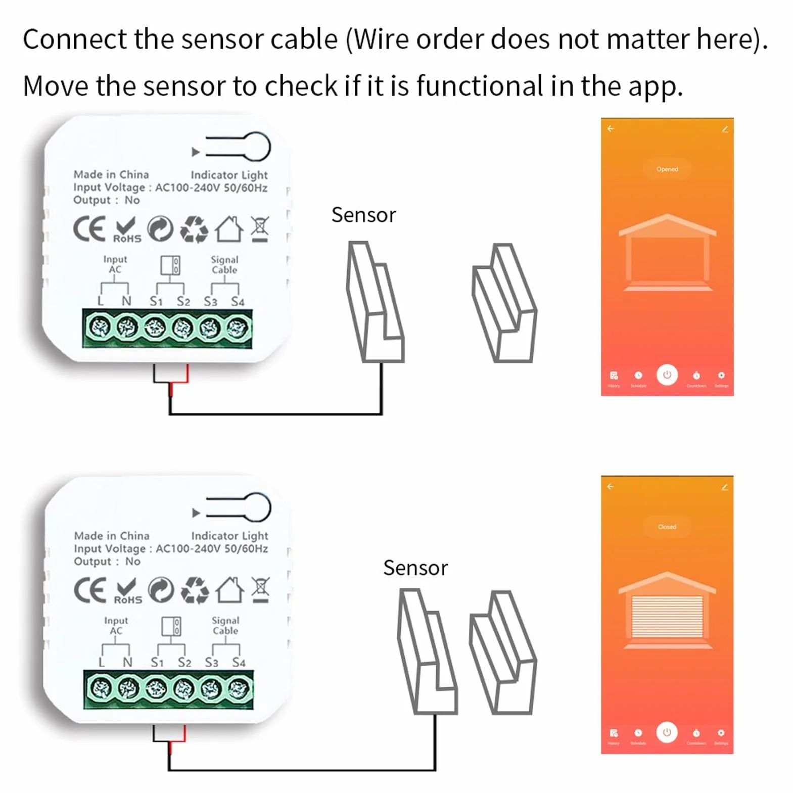 Zestaw do Otwierania Drzwi Garażowych, Zdalne Sterowanie Głosowe APP WiFi Inteligentny Kontroler Drzwi Garażowych dla Tuya Zigbee 100-240V