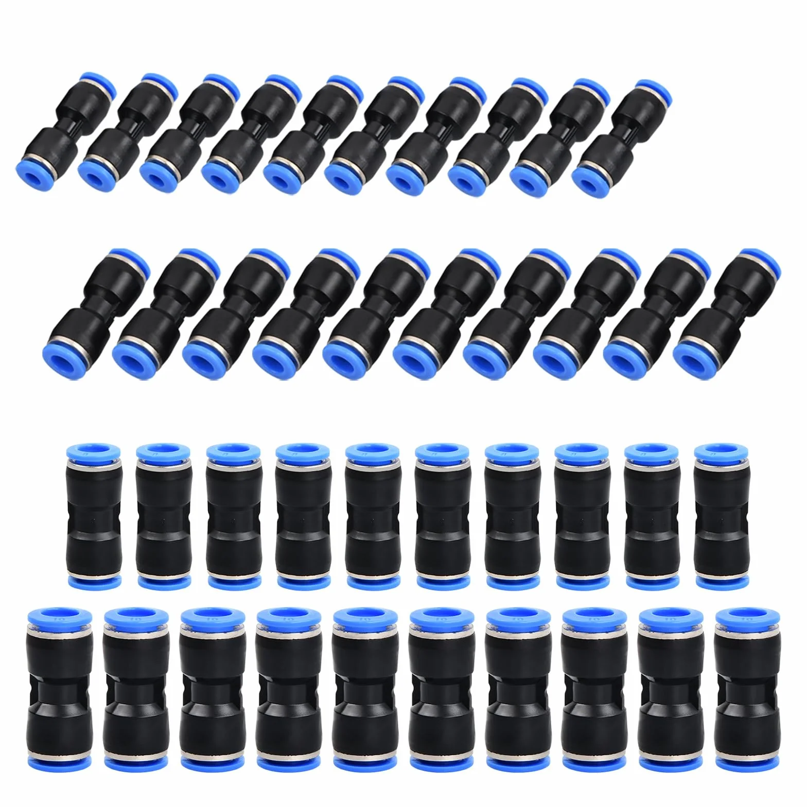 Dokeno 40 sztuk prostych złączek pneumatycznych Push 4 mm/6 mm/8 mm/10 mm