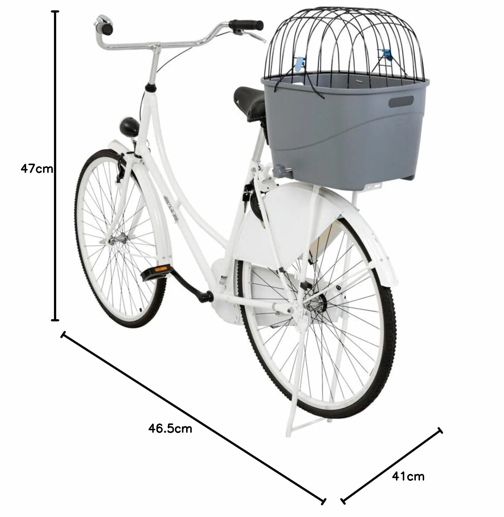 TRIXIE 13115 kosz rowerowy na bagażnik, tworzywo sztuczne/metal, 3000 g