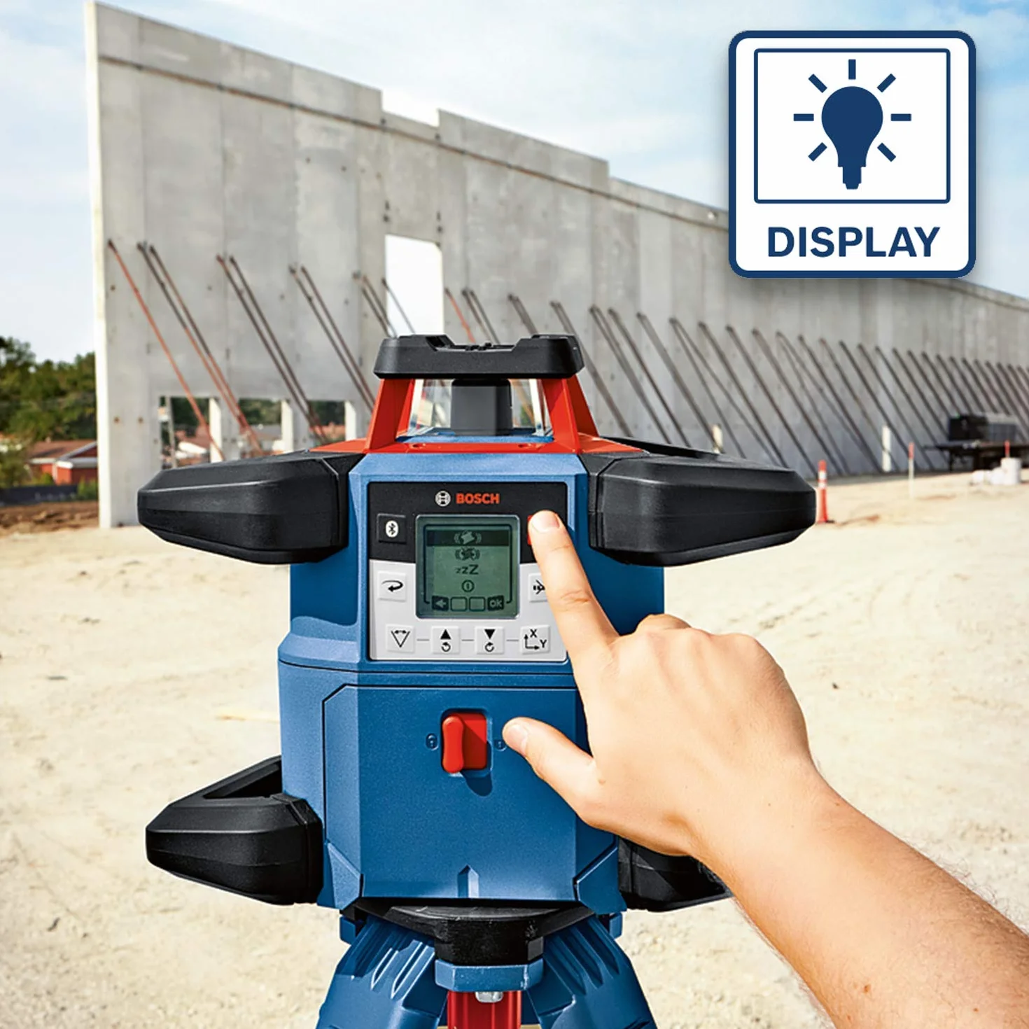 Bosch Professional system 18V: laser obrotowy GRL 600 CHV (1 akumulator ProCORE18V 4.0Ah, szybka ładowarka GAL 18V-40, walizka)