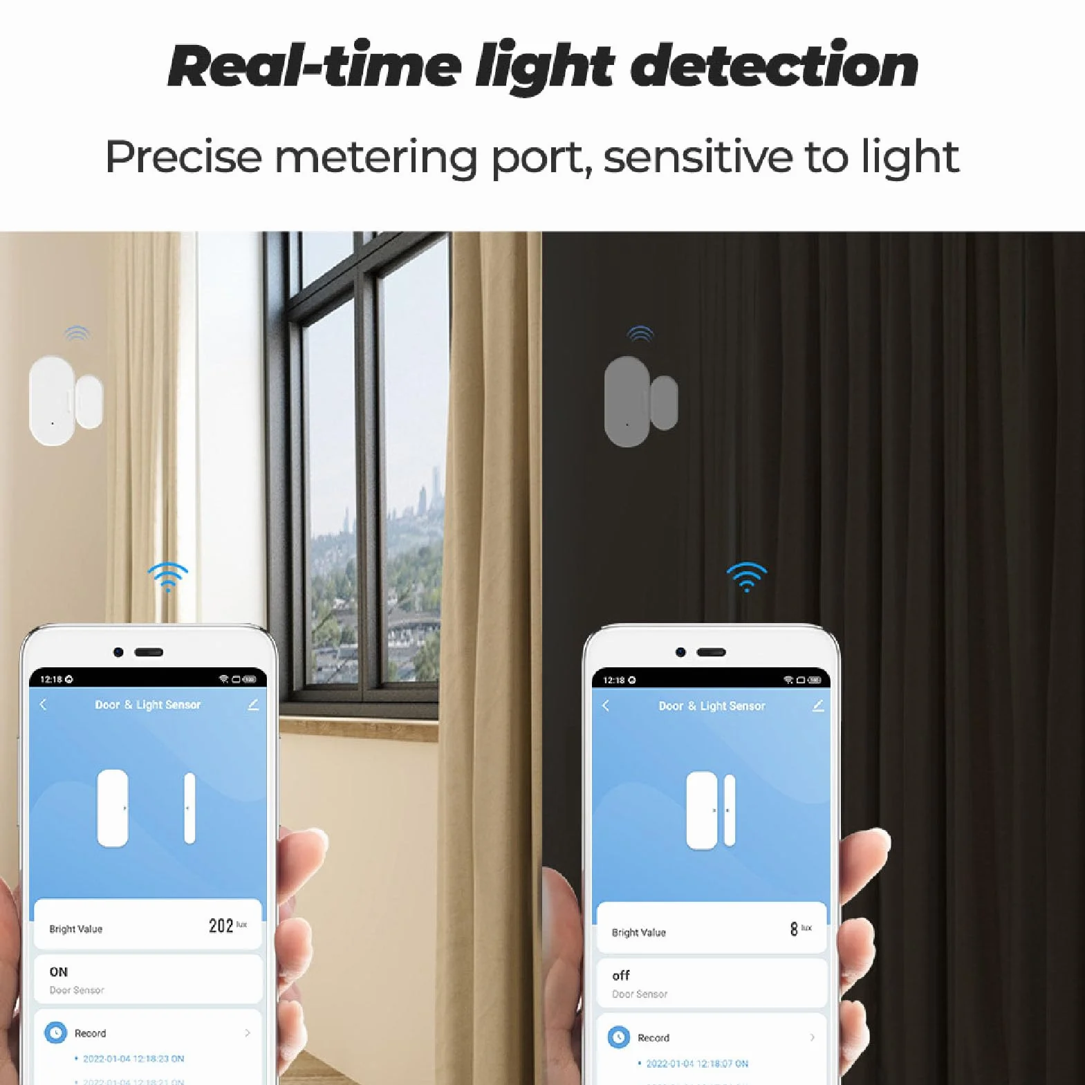 YWBL-WH Bezprzewodowy Czujnik Okna Drzwi Magnetyczny Inteligentny Detektor Ruchu Alarm Zigbee