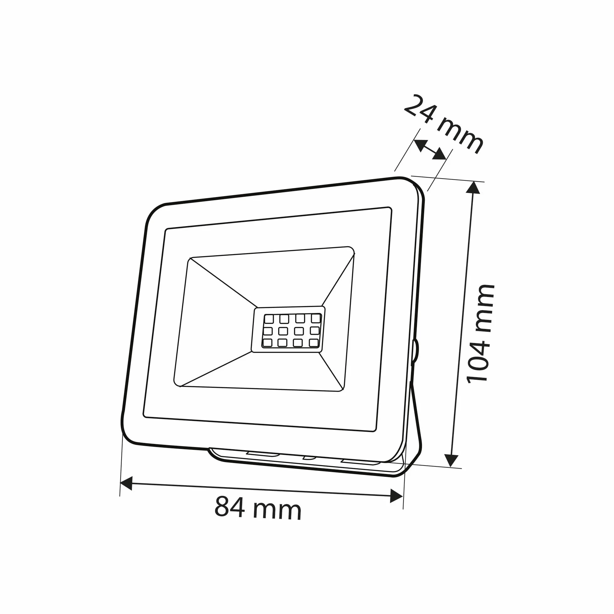 Reflektor zewnętrzny LED Slim - 10 W - 1100 lm - IP65