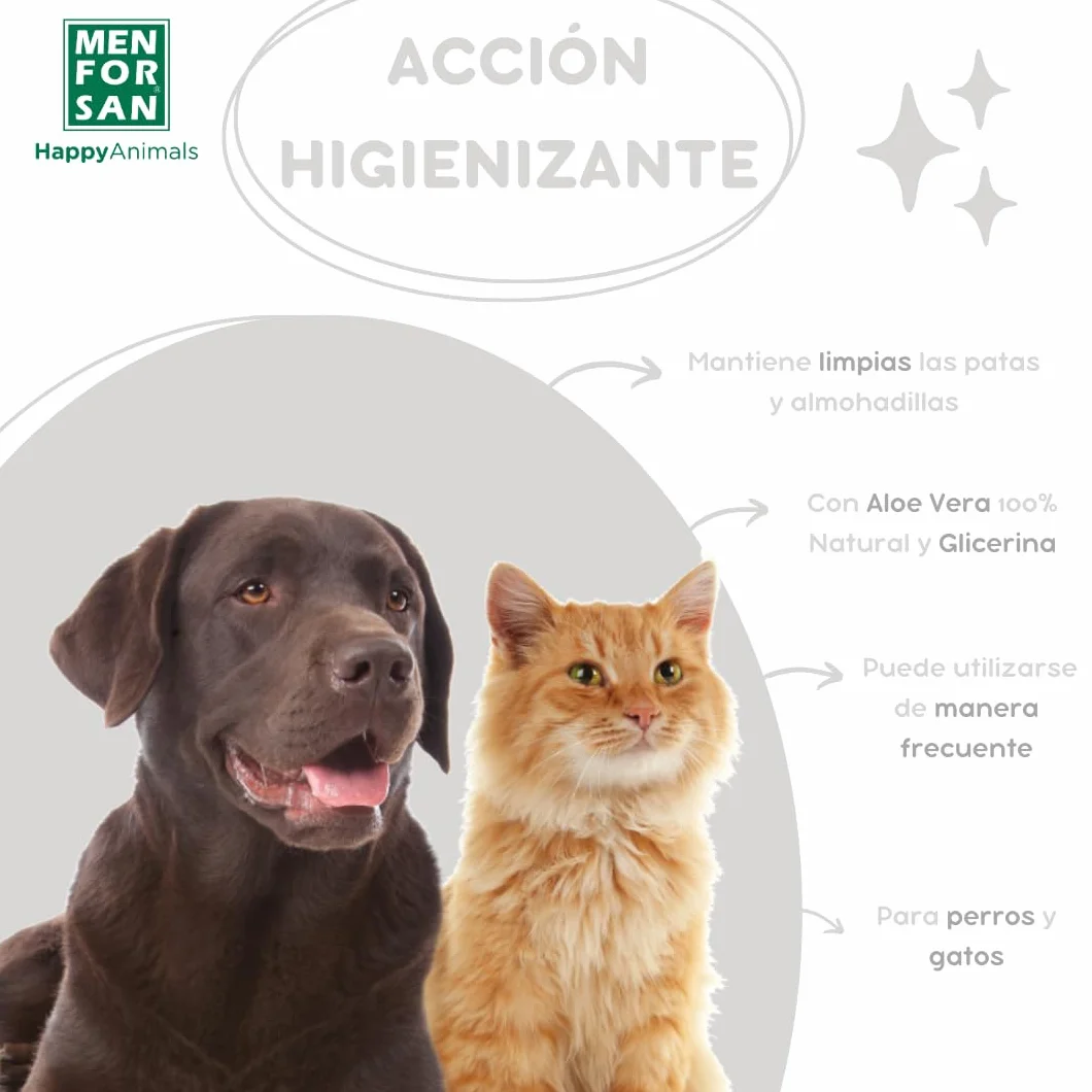 MENFORSAN Środek do czyszczenia łap i poduszek dla psów | Sofa & Bed Hygiene | All Breed Spray | With 100% natural Aloe Vera | Vegan Product | 125 ml