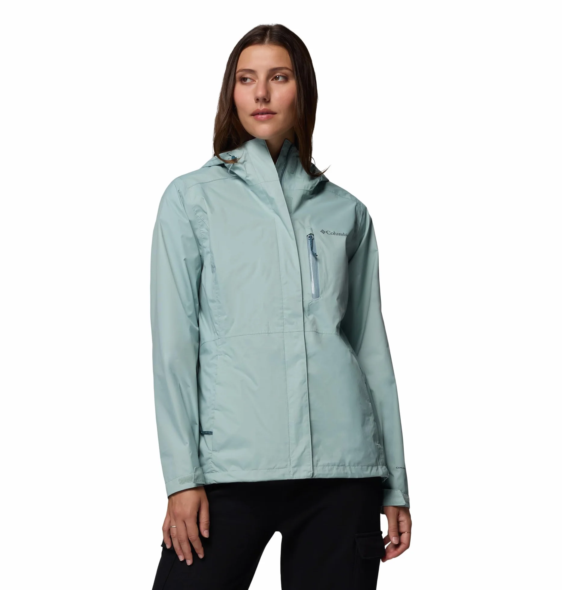 Columbia Damska kurtka Pouring Adventure 3, wodoodporna, niebieska, XL