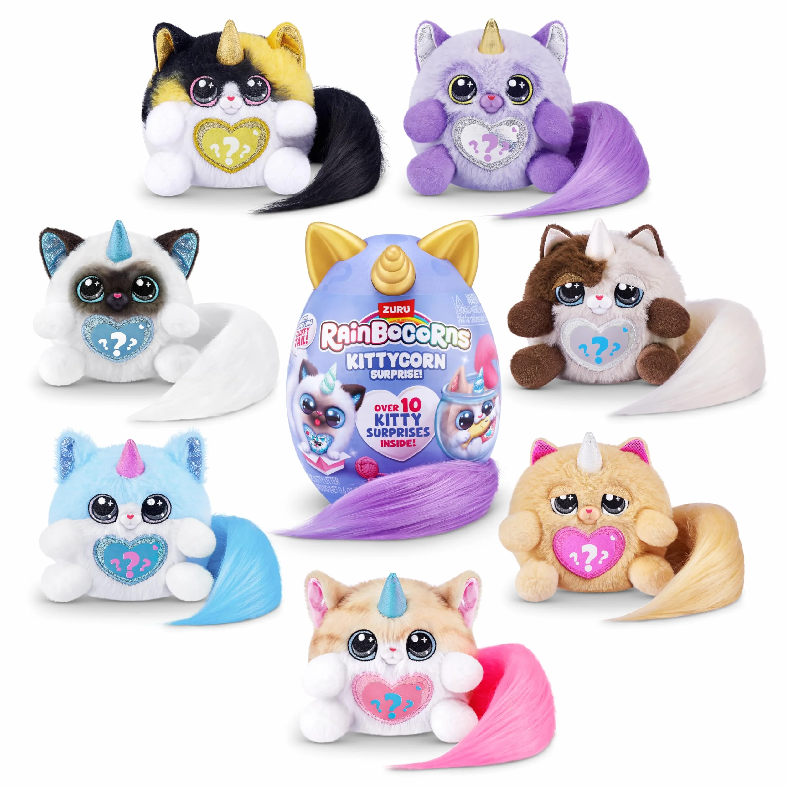 Rainbocorns 92104G Kittycorn Surprise, seria 3, Cat, Ragamuffin (Fluffles), rozmiar S (21,5 cm)