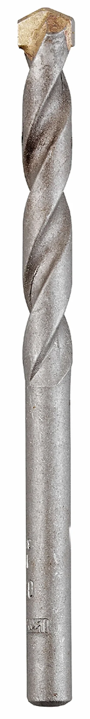 kwb Wiertło do betonu kamionkowego Ø 10 mm z wytrzymałą płytą z twardego metalu, spirala wiertnicza bez wiórów, powierzchnia kulista i trzonek okrągły, odpowiada ISO 5468