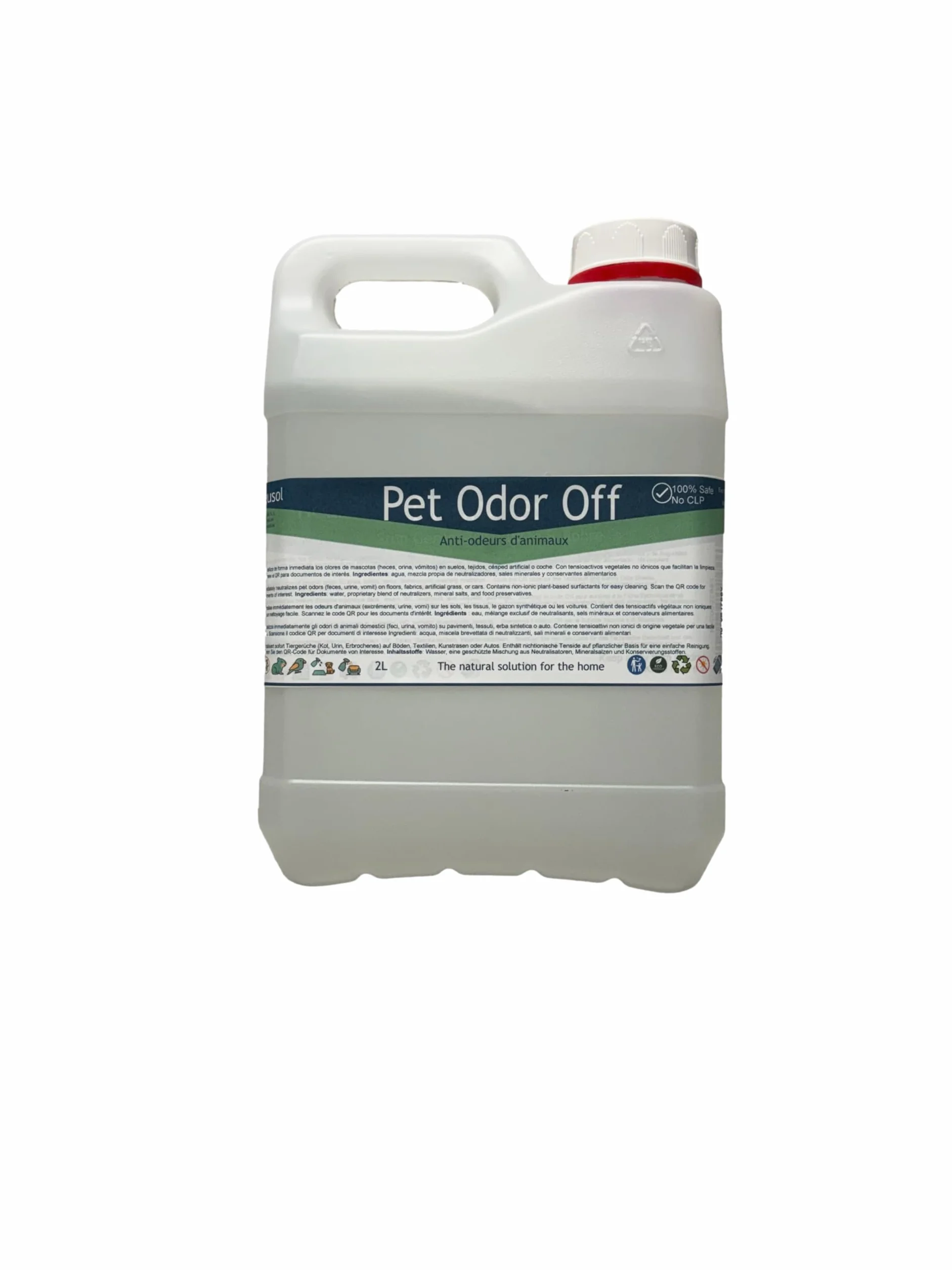 Pet Odor Off - Naturalny neutralizator | Usuwa zapachy zwierząt: mocz, wymioty, odchody itp. Na podłogach, ścianach, tekstyliach, trawnikach itp. | Bezpieczna formuła bez CLP i zapachu - 2