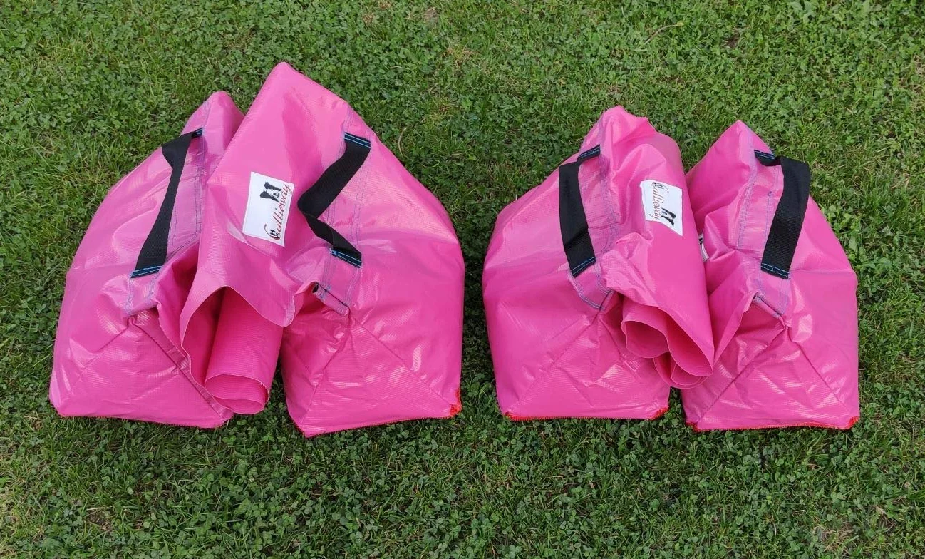 Callieway Premium Dog Agility Tunel podporowy worek na piasek (dwupak) z systemem antypoślizgowym do tuneli agility o średnicy 60 cm (bez tunelu) (fuksja)