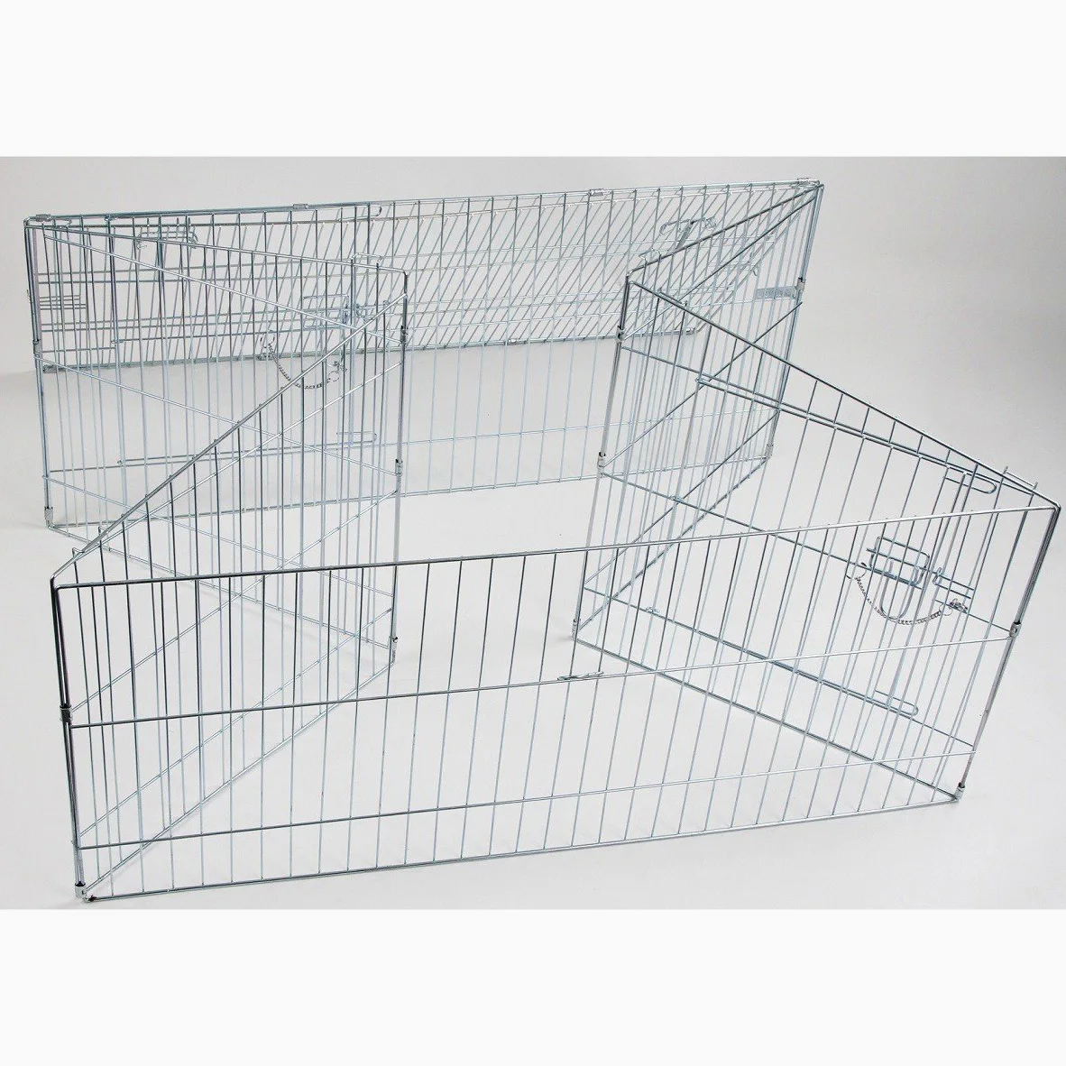 Kerbl wybieg dla dużych królików i zajęcy 115x115x60 cm odstęp 3,5 cm wylot z dwoma drzwiami
