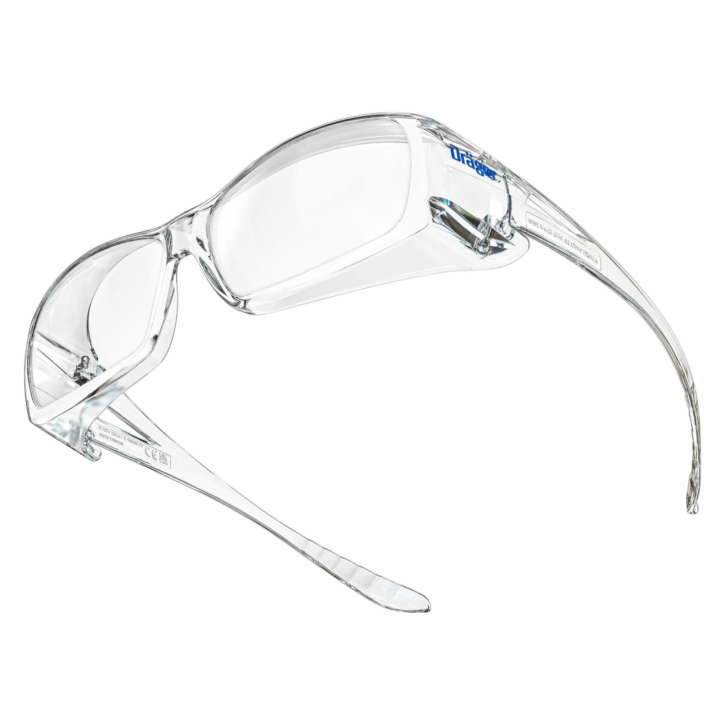 Dräger X-pect 2400 okulary ochronne, lekkie okulary robocze, na plac budowy, warsztat, jazdę na rowerze, jogging, służby ratownicze, laboratorium, przezroczyste, odporne na zarysowania i zaparowanie