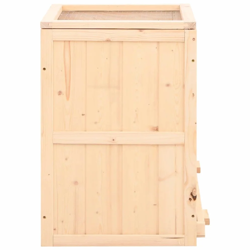 Klatka dla chomika z litego drewna jodłowego 81 x 40 x 60 cm z 2 poziomami i drucianą kratką dla małych zwierząt, takich jak świnki morskie, króliki, myszy, szczury, szynszyla, łącznie z