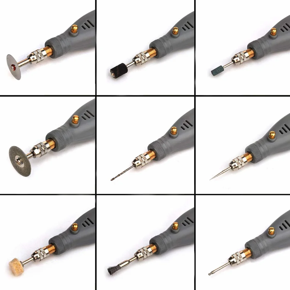 Wielofunkcyjny bezprzewodowy obrotowy mini wiertarka USB o zmiennej prędkości, do polerowania, rzeźbienia, cięcia, czyszczenia, ostrzenia, zestaw narzędzi DIY