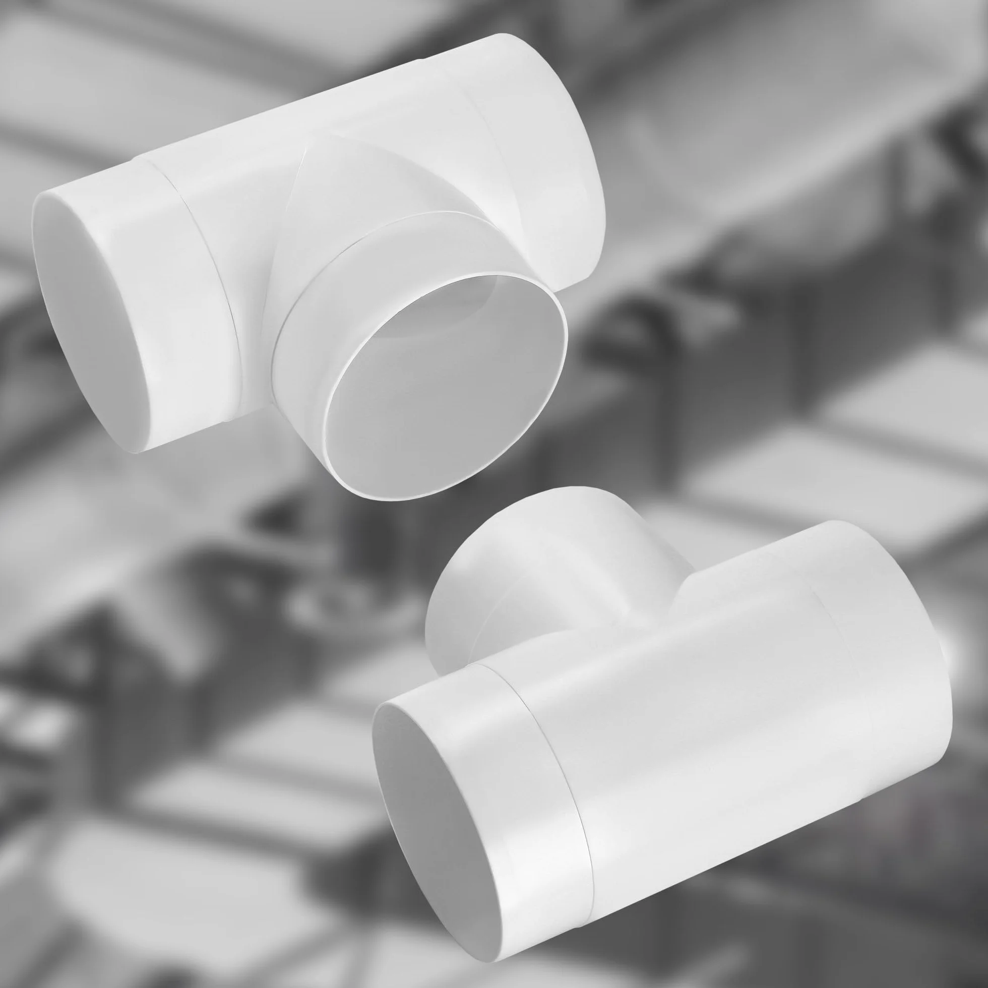 KOTARBAU® Łącznik trójnik do systemów wentylacyjnych Ø 100 mm ABS