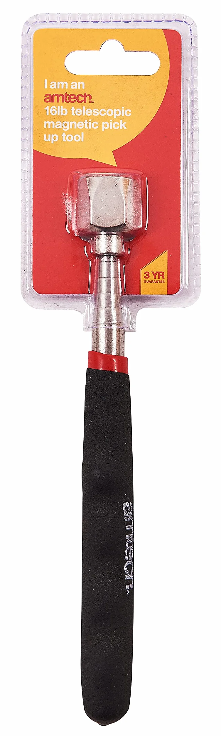 Amtech S2235 teleskopowe magnetyczne narzędzie podnoszące, czerwone/czarne, 45 kg
