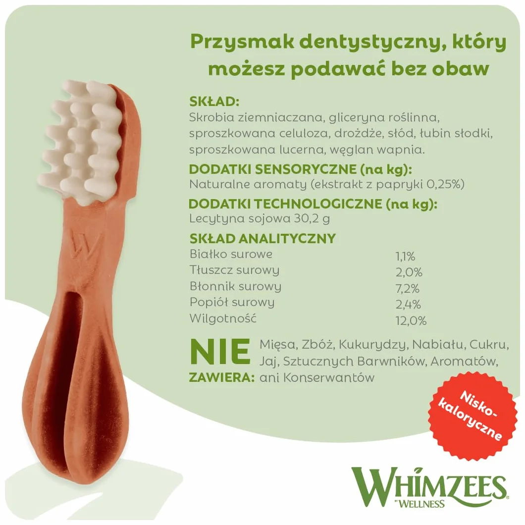 WHIMZEES Szczoteczka L, 6 Sztuk – Rozmiar L, Gryzaki Dentystyczne dla Dużych Psów, Naturalne, Bezzbożowe, Bez Dodatku Cukru