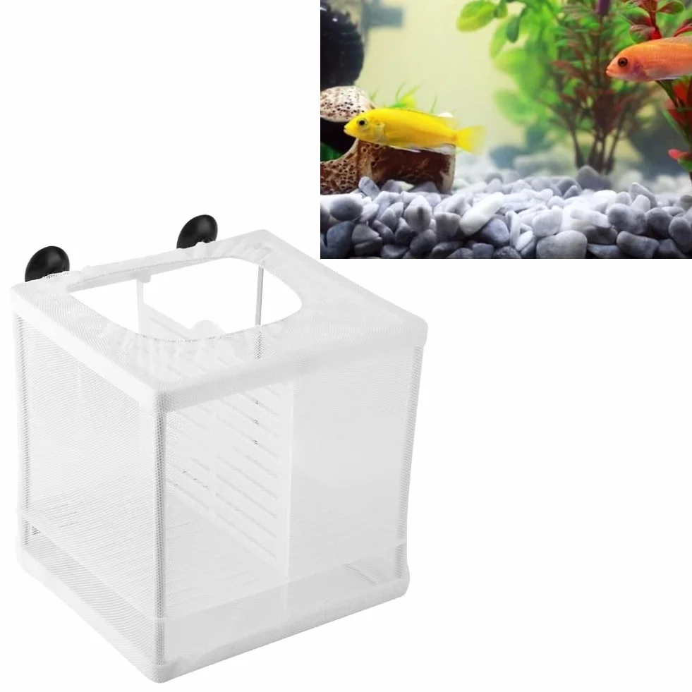 Inkubator ryb Siatka Box Akwarium Wylęgarnia Akwarium Izolacja Box Fish Farmer Box Młode ryby Wylęgarnia Inkubator z płytą izolacyjną