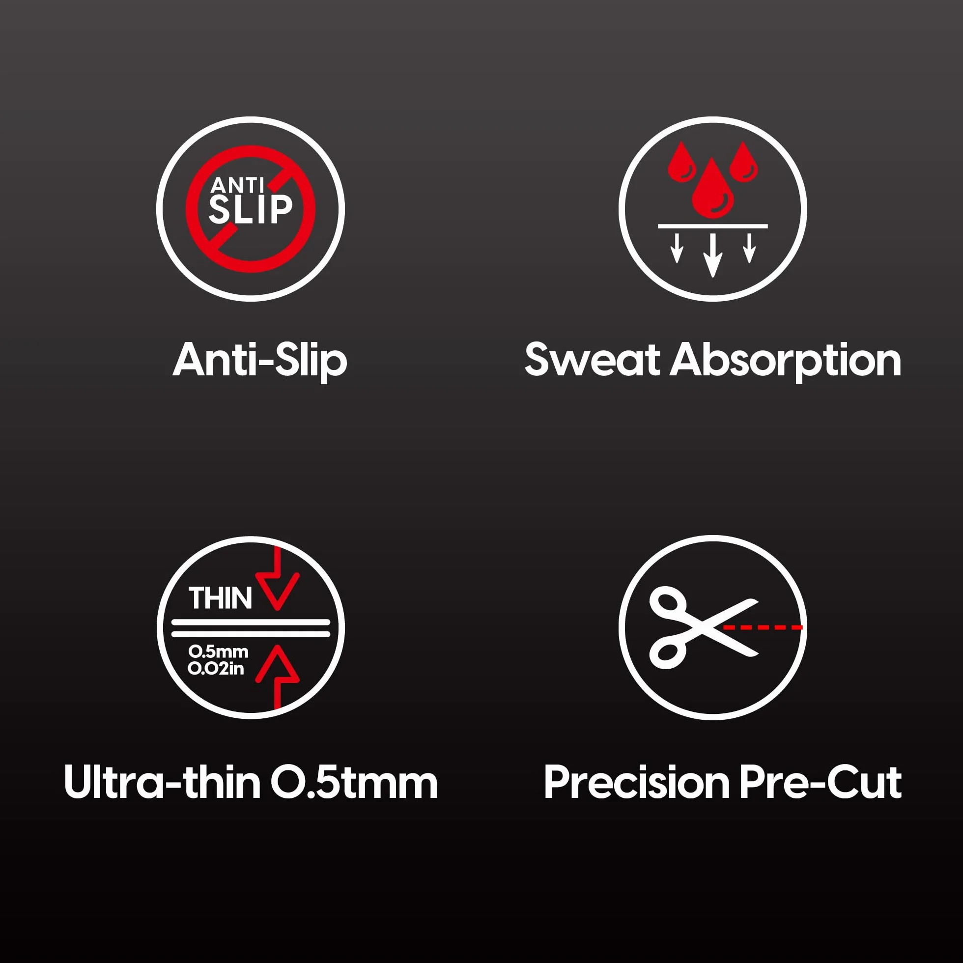 Pulsar Gaming Gears Supergrip zestaw taśm Griptape do Xlite V3, antypoślizgowy, klej 3M, 0,5 mm