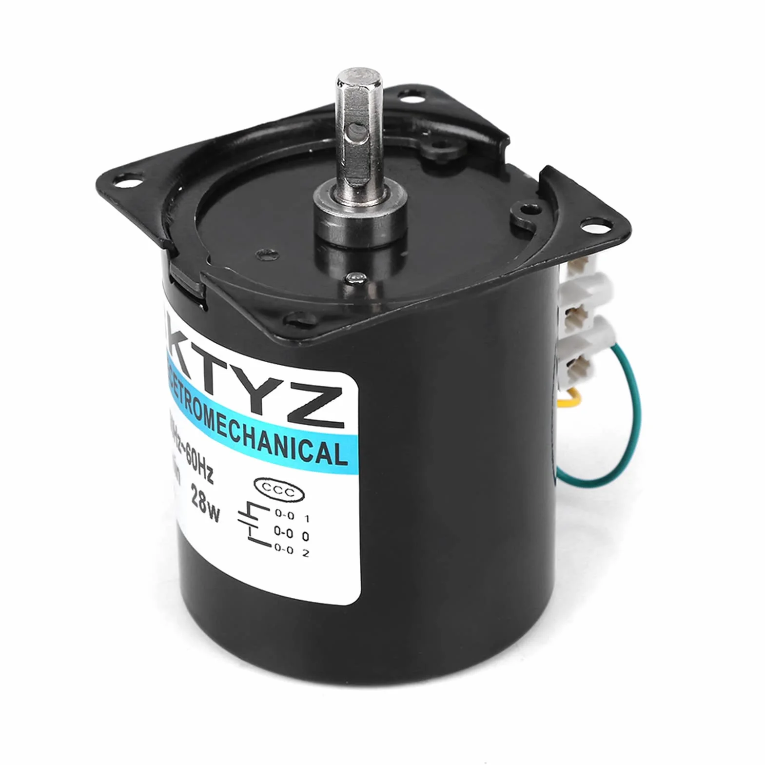 68KTYZ Metalowy Magnes Trwały Elektromotor 230v Silnik 120 Obr./min Synchroniczny Silnik z Przekładnią Wysoki Moment Obrotowy 50Hz ~ 60Hz AC220V 28W 2.5 20 30 110r/min (110RPM)(110 obr/min)