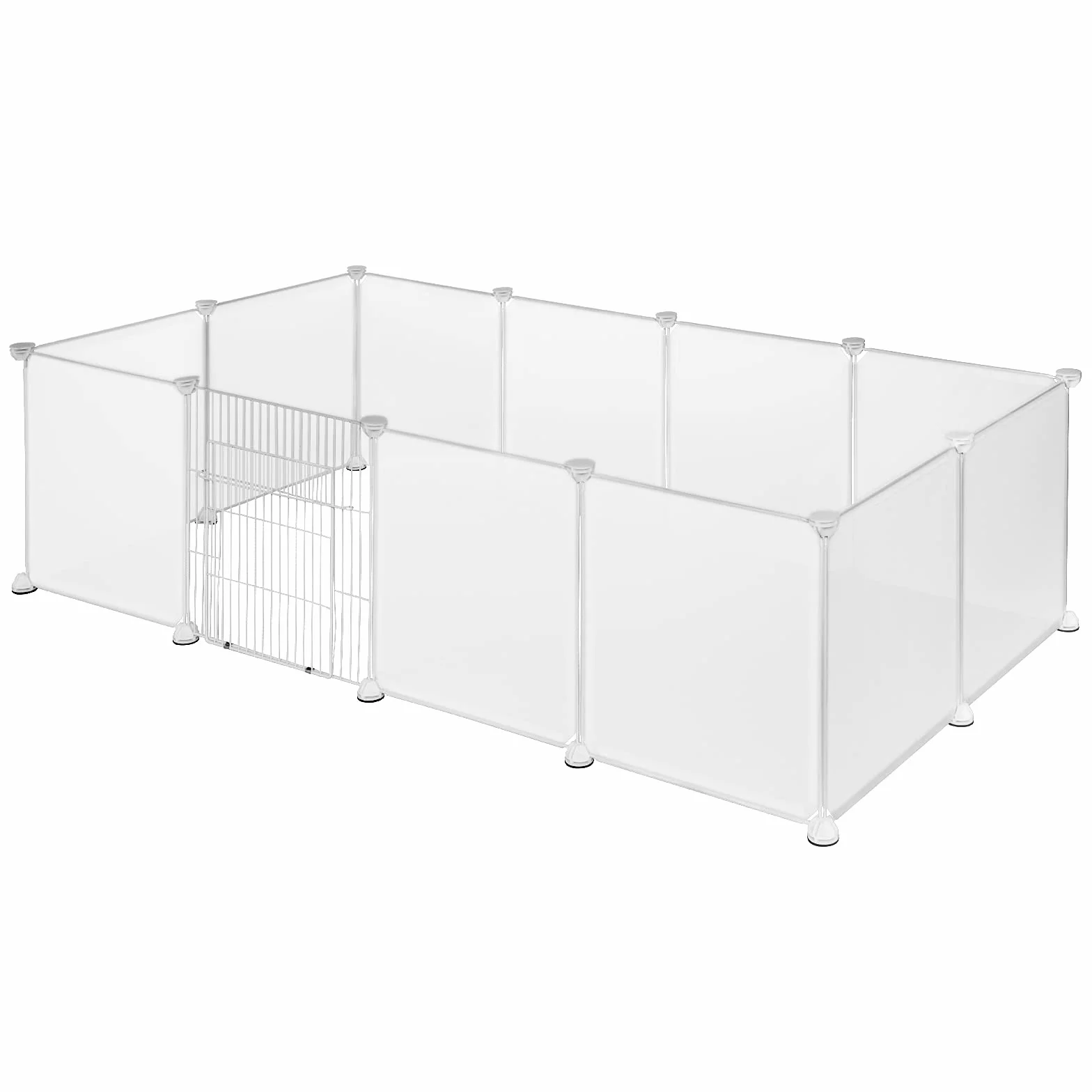 EUGAD wybieg dla królików 145 x 46 x 75 cm biały