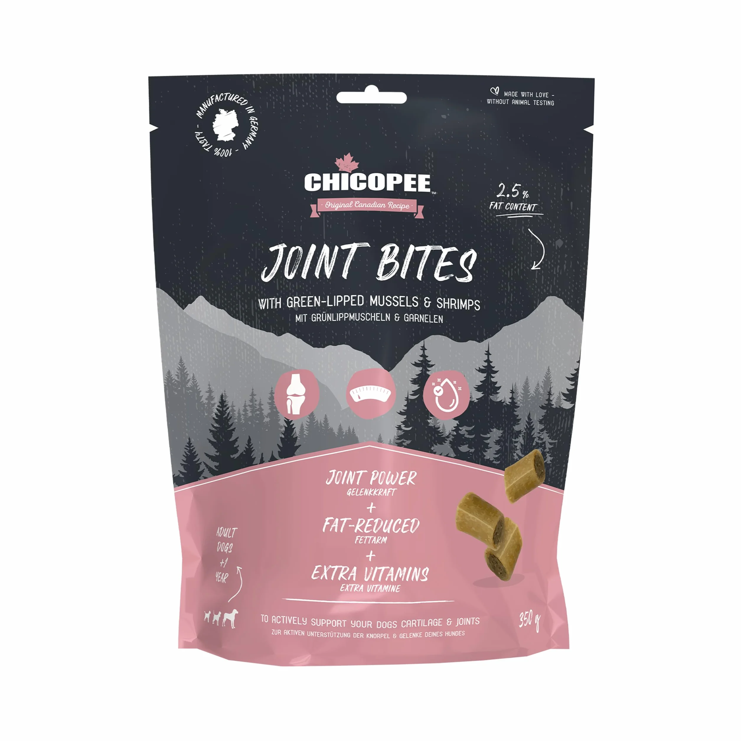 Chicopee HNL Joint Bites wsparcie chrząstki i stawów | przekąska dla psów | kanadyjska receptura | Made in Germany | marka firmy Bosch dla zwierząt