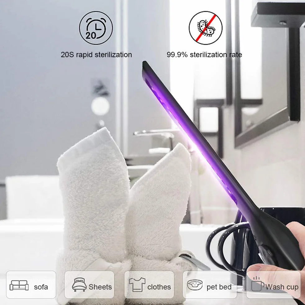 Lampa dezynfekcyjna UV, przenośna różdżka UV, do dezynfekcji bez chemikaliów