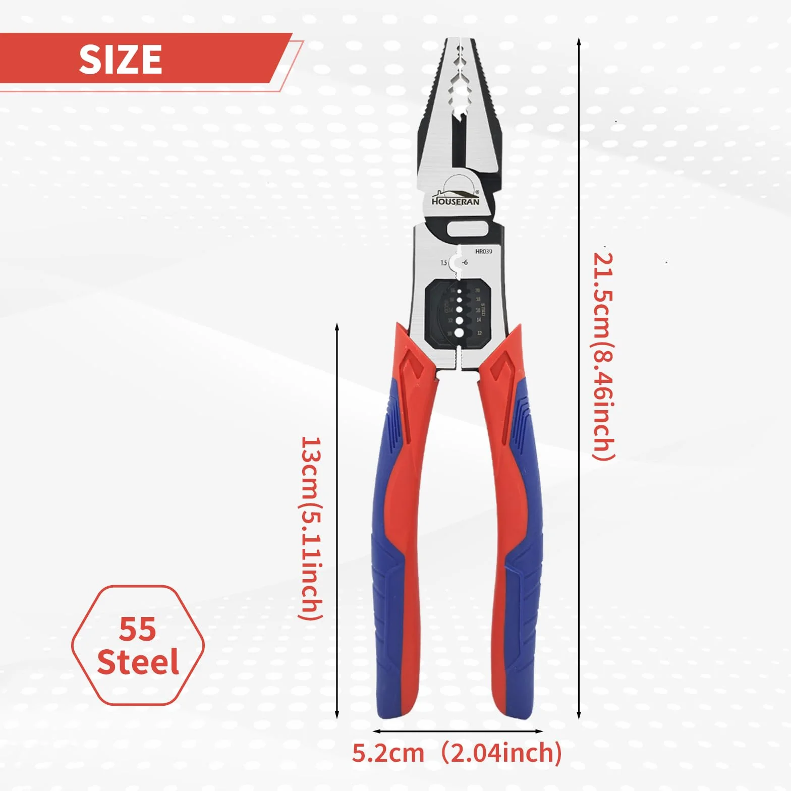 Szczypce Kombinowane 20cm Lineman's Plier 55 Stal Antypoślizgowy Uchwyt Antykorozyjna