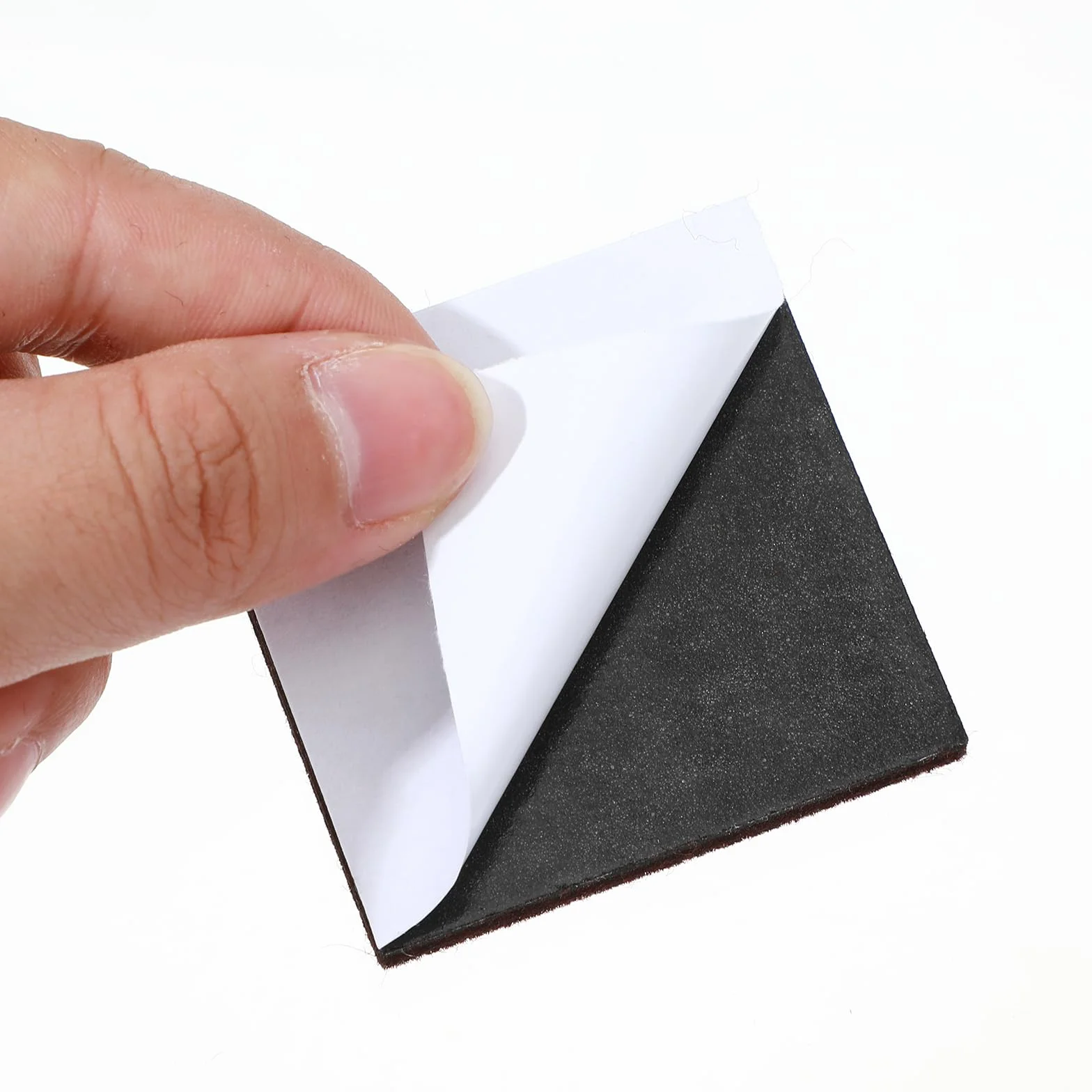 Kwadratowe filcowe podkładki do mebli, 5 x 5 cm, samoprzylepne podkładki na nogi krzesła, możliwość przycięcia, odporne na zarysowania, ochraniacze podłogi do podłóg z twardego drewna