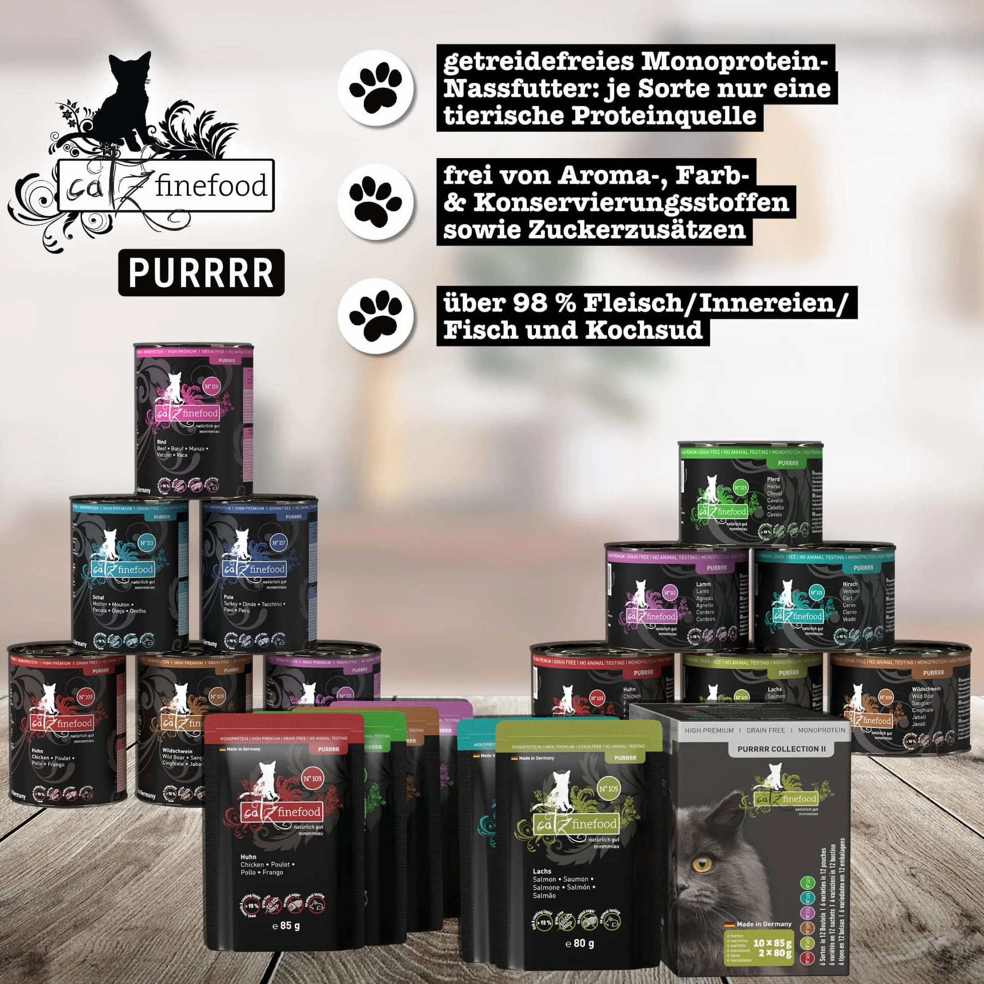 Catz Finefood Purrrr Karma dla Kotów, 6 x 800g