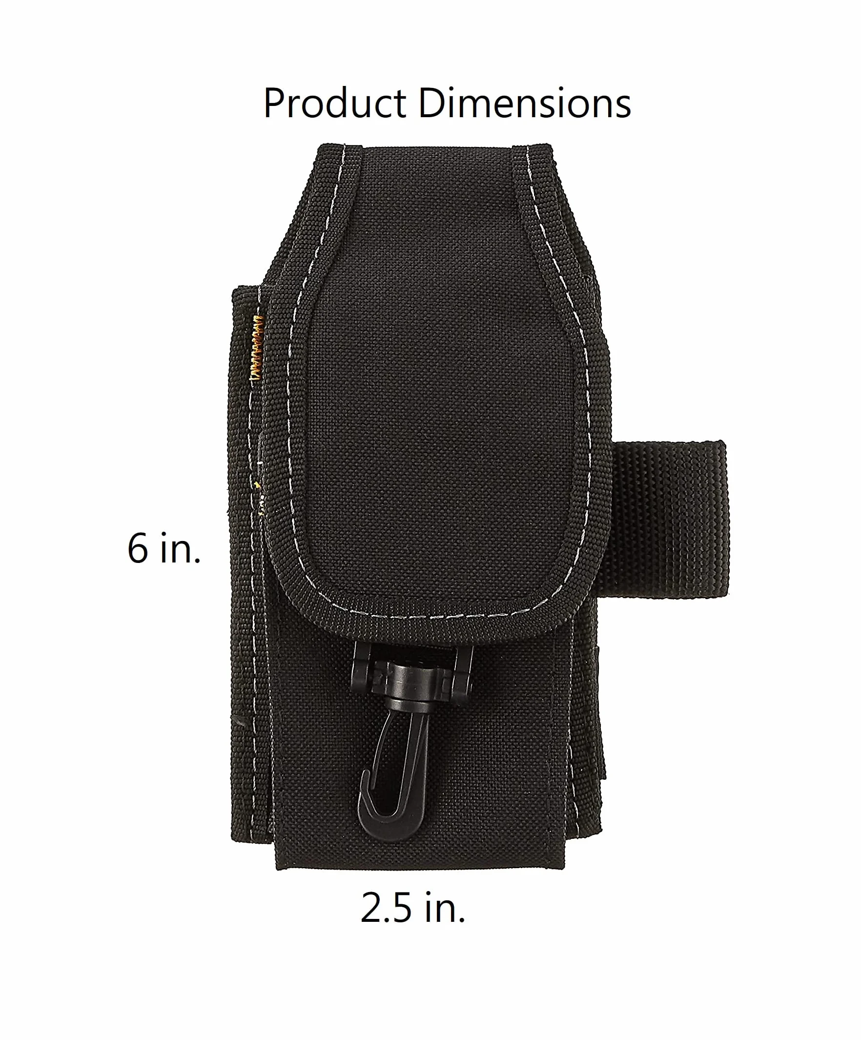 CLC Custom LeatherCraft 5-kieszeniowy uchwyt na telefon komórkowy/narzędzia - 1105, czarny, mały
