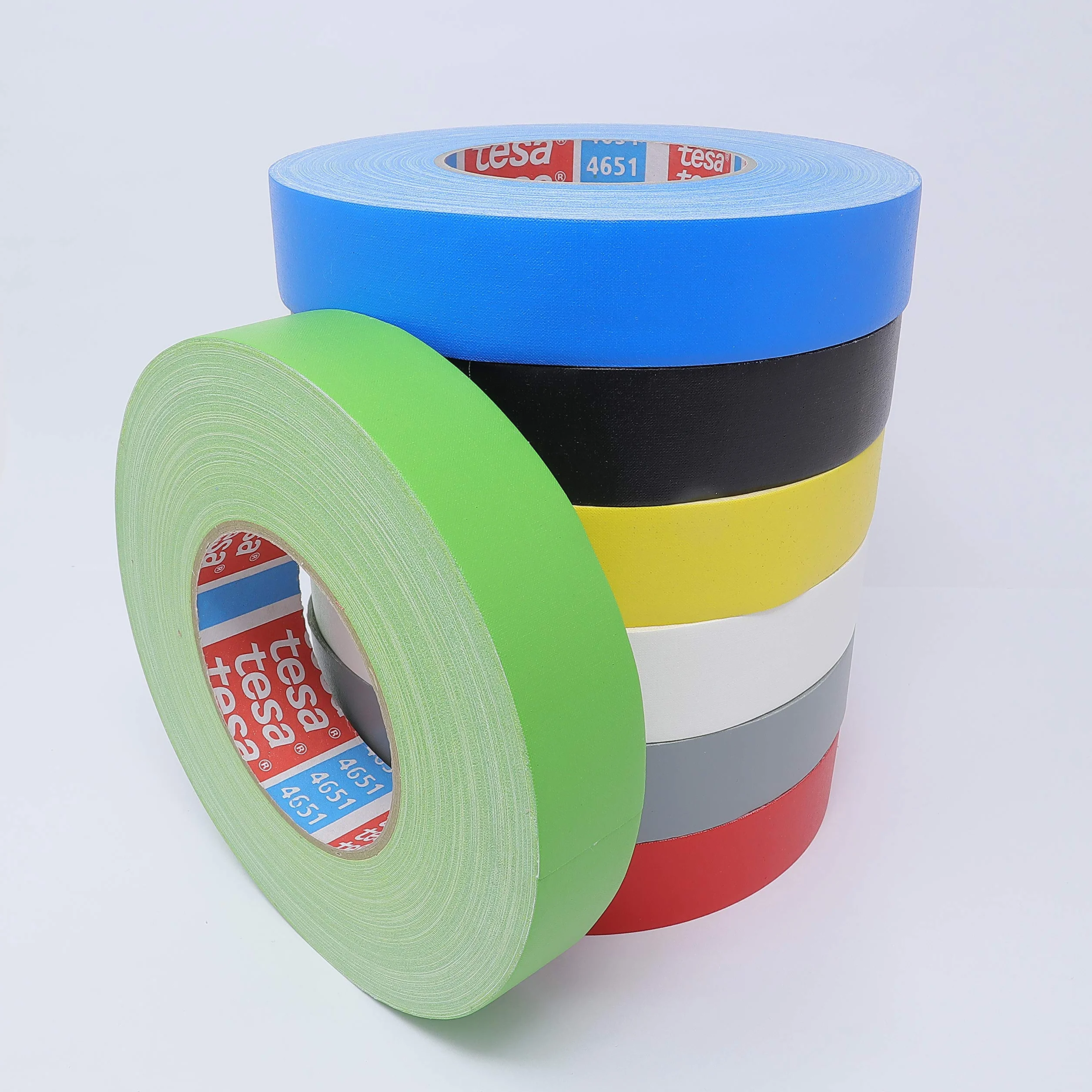 tesa Taśma 4651 Premium wydajna taśma tkaninowa różne szerokości i kolory (19 mm x 50 m, zielona)