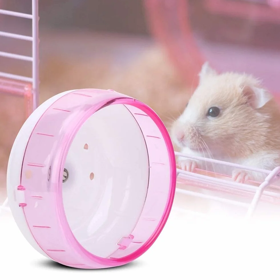 Kunststoff-Super Silent Roller zabawka dla małych zwierząt, chomika, świnka morska Chinchilla (różowa)