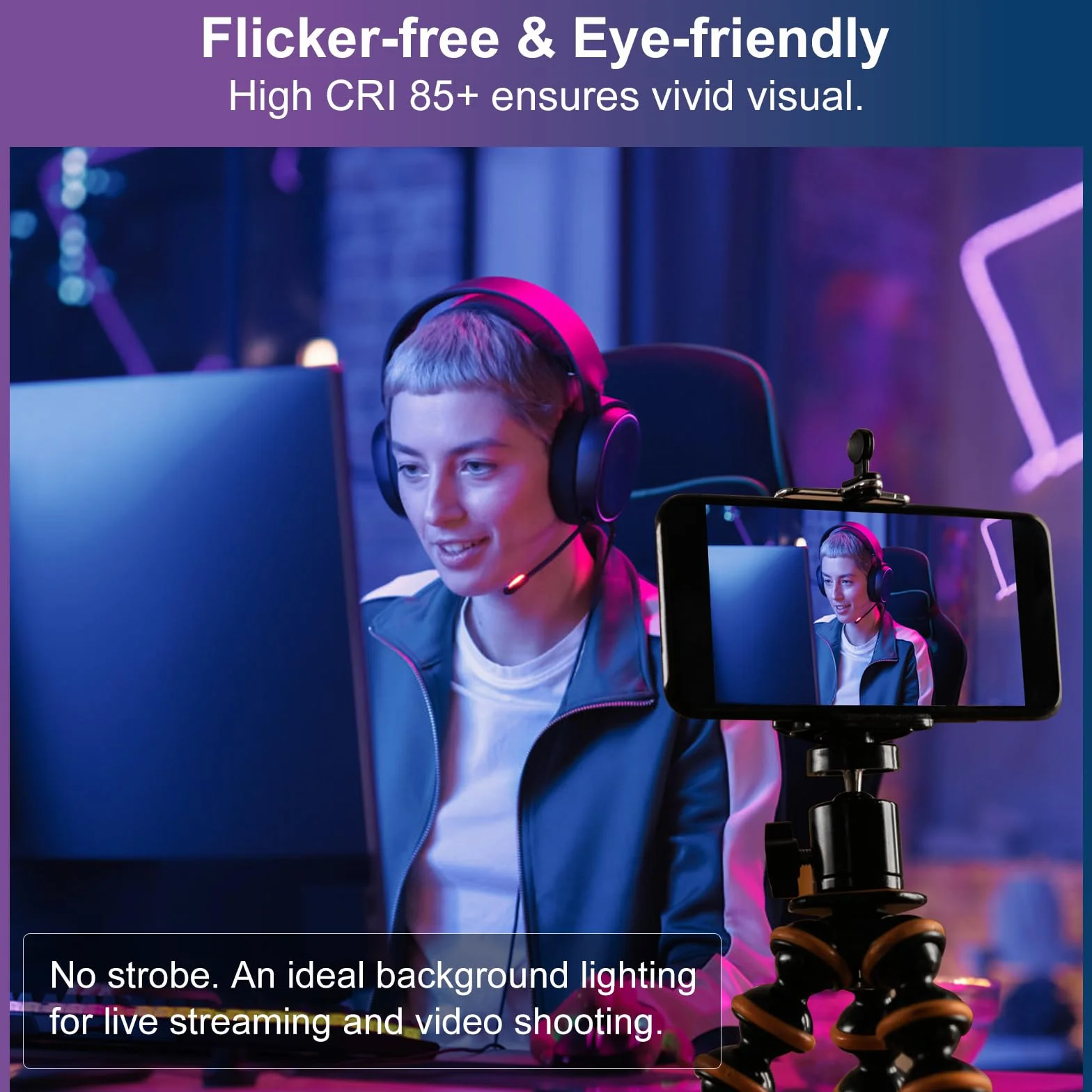 DUSKTEC Wbudowany reflektor LED Alexa Bluetooth, 220 V, wielokolorowe oświetlenie sufitowe RGB 68 mm, możliwość ściemniania, ciepła i zimna biel, 7 W, IP44, reflektor sufitowy LED łazienkowy