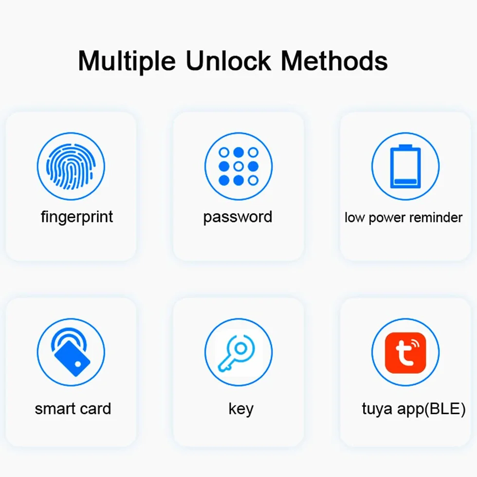 Smart Lock zamek do drzwi z odciskami palców, klawiatura z uchwytem, elektroniczny zamek do drzwi inteligentny