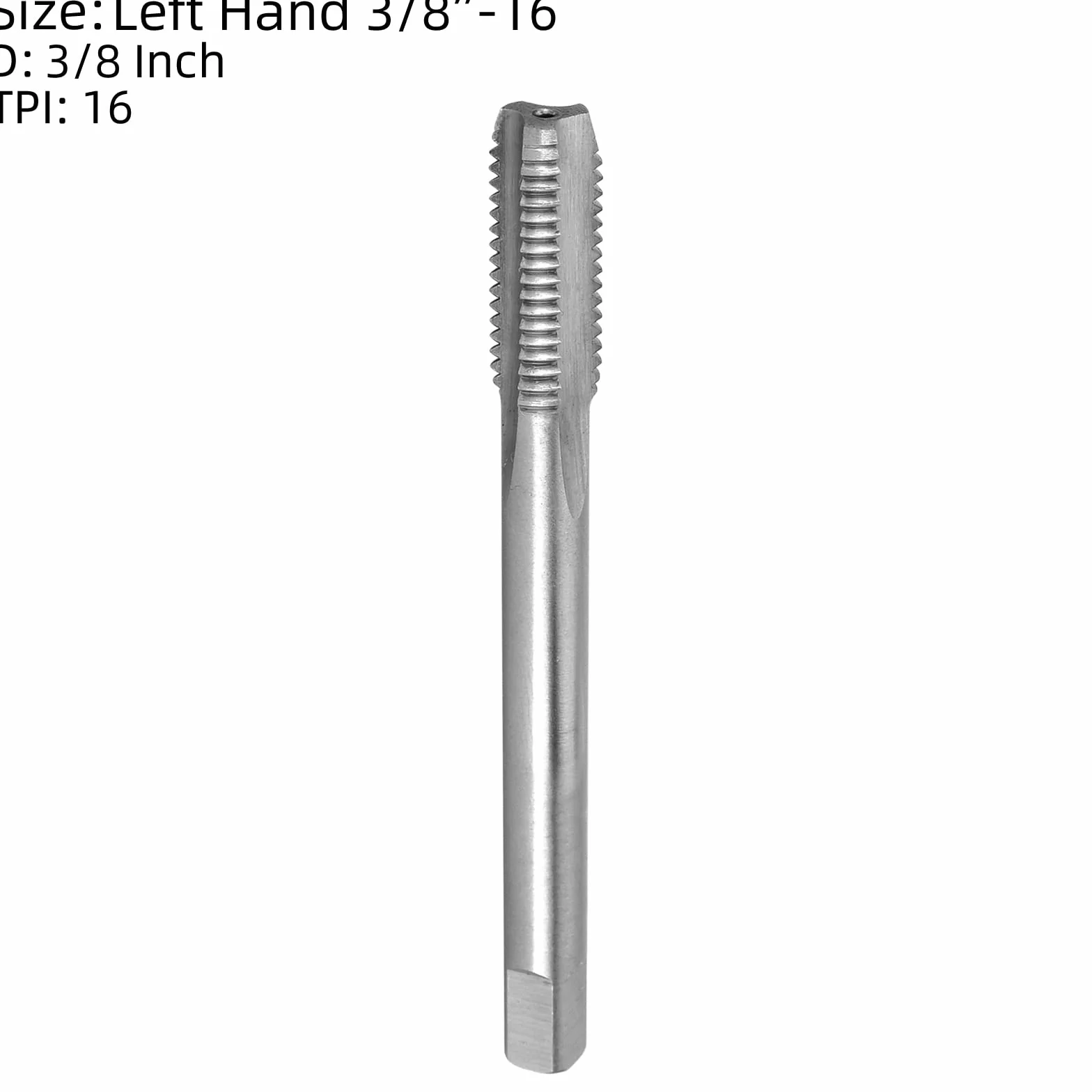 Burkit 3/8"-16 UNC kran i matryca zestaw lewostronny, 3/8 x 16 UNC gwintownik maszynowy i okrągła matryca