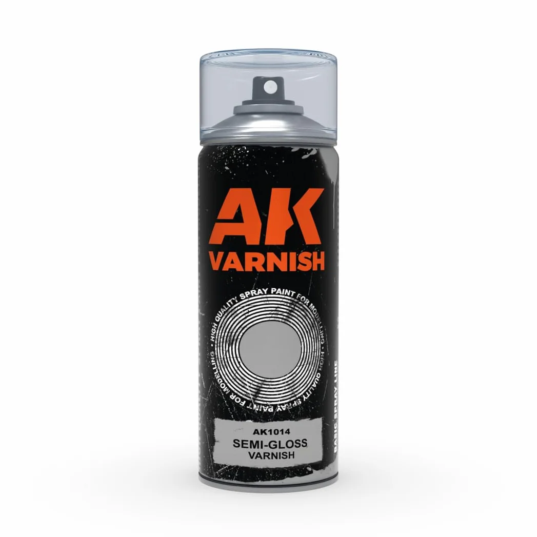 AK-Interactive AK1014 SEMI Gloss Varnish Spray jedwabisty mat