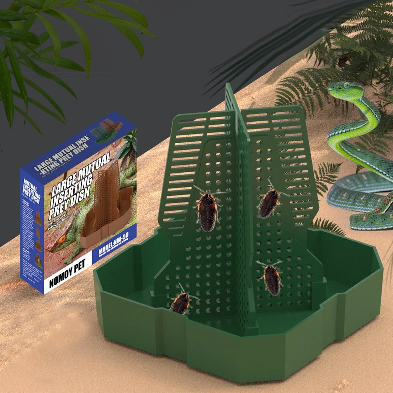 Karmnik | Organizator ?ywego | Podajnik superrobaków | Akcesoria do karmienia kameleona z 11,2 x 11,2 x 12 cm / 4,41 x 4,41 x 4,72 Idealny dla zdobyczy