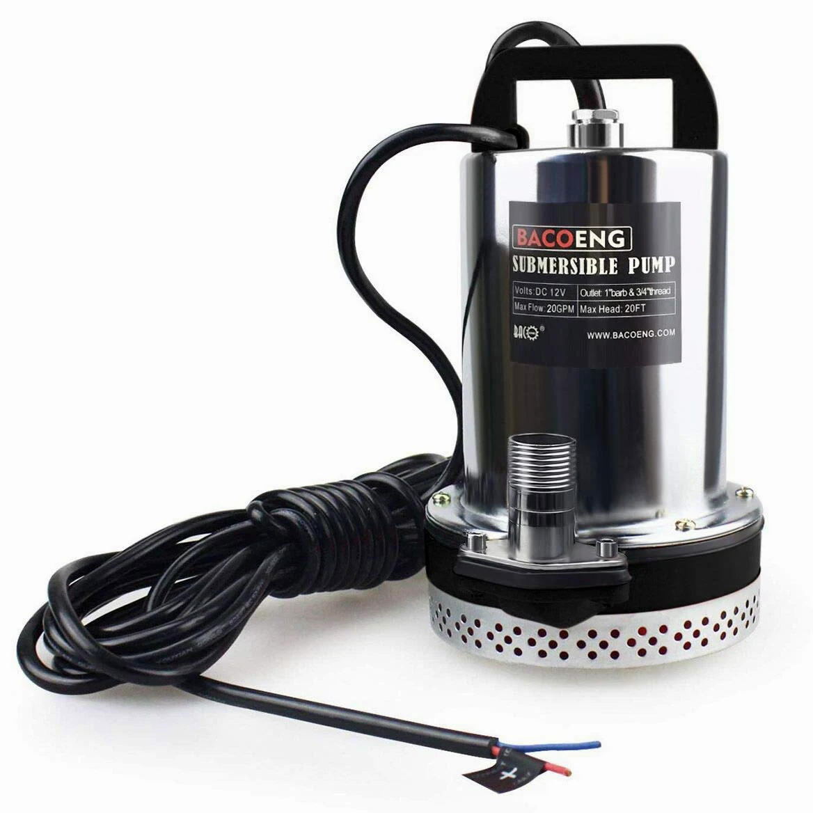Bacoeng DC 12 V elektryczna pompa zanurzeniowa do wody w gospodarstwie rolnym