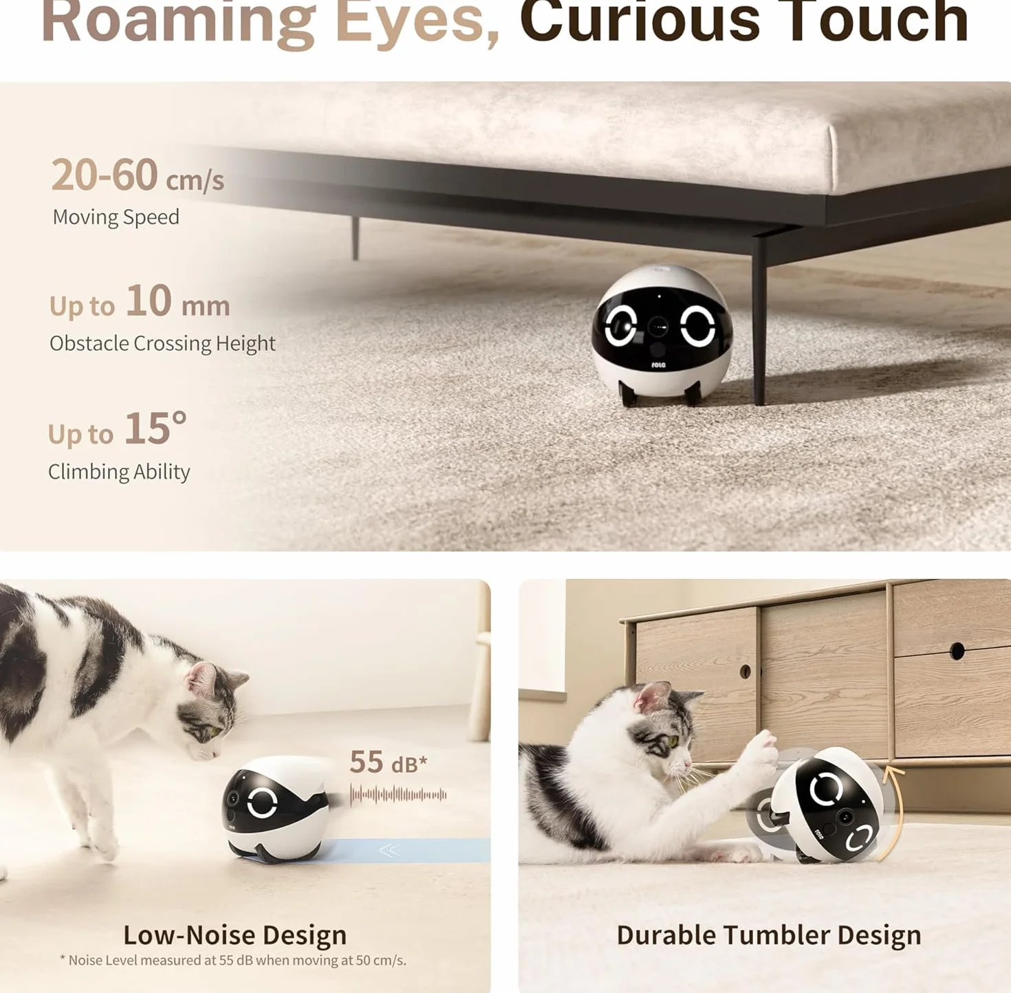Enabot ROLA Mini robot towarzyszący dla zwierząt domowych