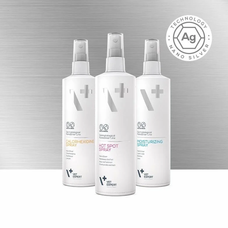 Spray z chlorhesydyną na zmiany skórne psów kotów VET EXPERT 100ml