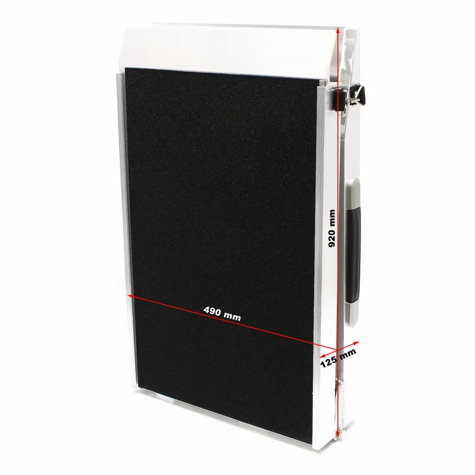 Wiltec Składana rampa dla psa do samochodu z aluminium 183 x 49 cm do 115 kg, platforma do wchodzenia dla psa do auta, antypoślizgowa i lekka