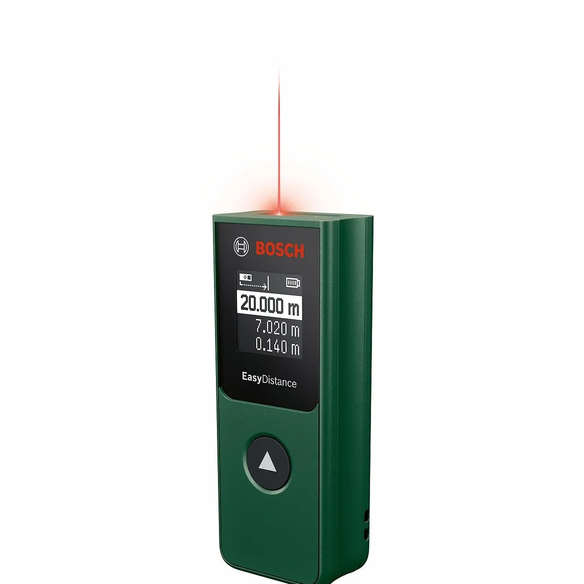Bosch Dalmierz laserowy EasyDistance 20 (łatwe i precyzyjne pomiary w zasięgu do 20 m, kieszonkowy format, obsługa za pomocą jednego przycisku, opakowanie kartonowe)